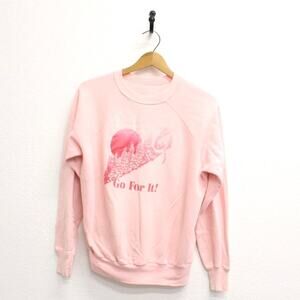Vintage Go For It! Skiing Sweatshirt Medium
